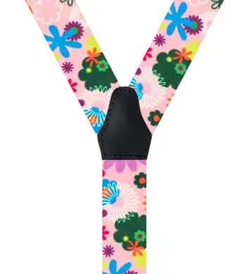 Fleurs et Pois Rose - 80 cm vue arrière