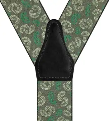 Motifs cachemires II Vert Kaki - 120 cm vue arrière