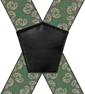 Motifs cachemires II Vert Kaki - 120 cm vue arrière