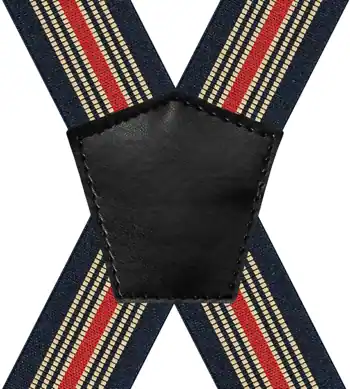 Bandes verticales Bleu Profond / Vermillon - 120 cm vue arrière