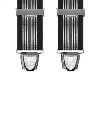 Bandes verticales Noir / Gris - 120 cm vue avant