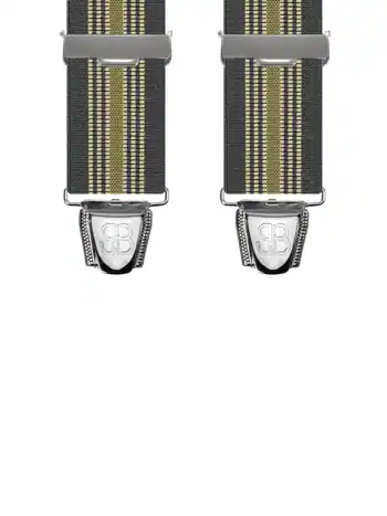 Bandes verticales Gris / Vert - 120 cm vue avant