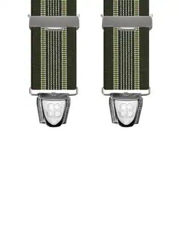 Uni à bandes pointillées Vert Kaki - 120 cm vue avant