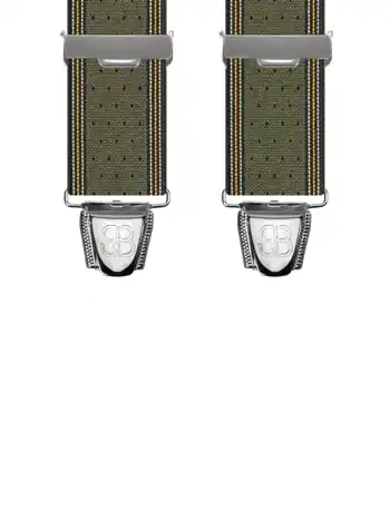 Bandes et points Vert Kaki - 120 cm vue avant