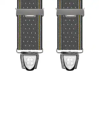 Bandes et points Gris - 120 cm vue avant