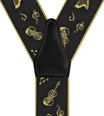 Motifs Musique et instruments Noir / Or - 120 cm vue arrière