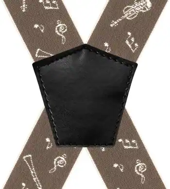 Motifs Musique et instruments Beige - 120 cm vue arrière