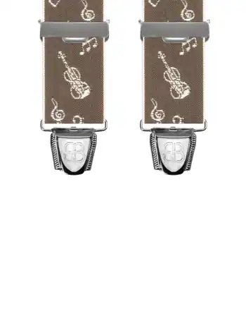 Motifs Musique et instruments Beige - 120 cm vue avant