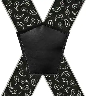 Motifs Cachemire Noir - 120 cm vue arrière