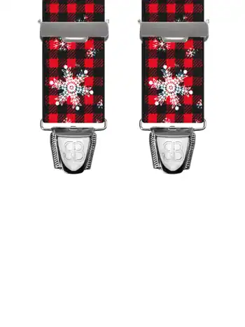 Damiers et Flocons de Neige Rouge - 120 cm vue avant
