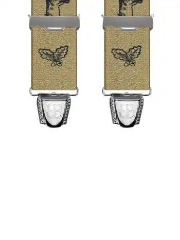 Animaux Cerfs et feuillage Beige - 120 cm vue avant
