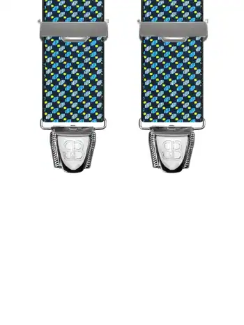 Points diagonales Marine / Bleu - 120 cm vue avant