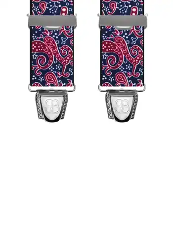Motifs Cachemire bicolore Marine - 120 cm vue avant
