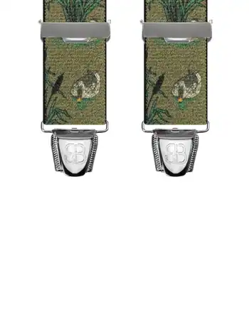 Animaux Scène canards Vert Kaki - 120 cm vue avant