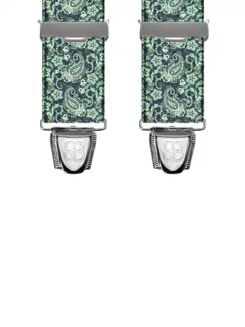Motifs Cachemire Noir / Vert - 120 cm vue avant