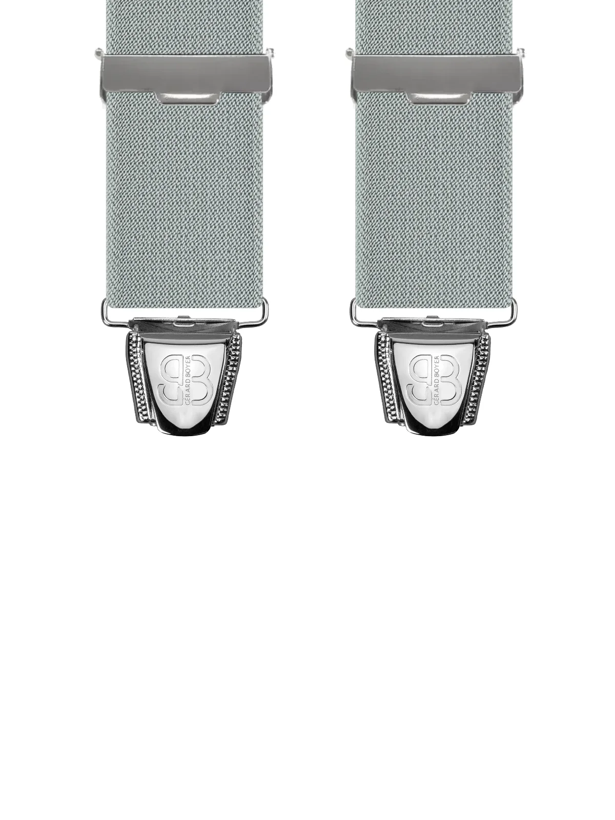 Vue avant - Bretelles homme 4 pinces dos métal Hercule Gris Clair 120 cm