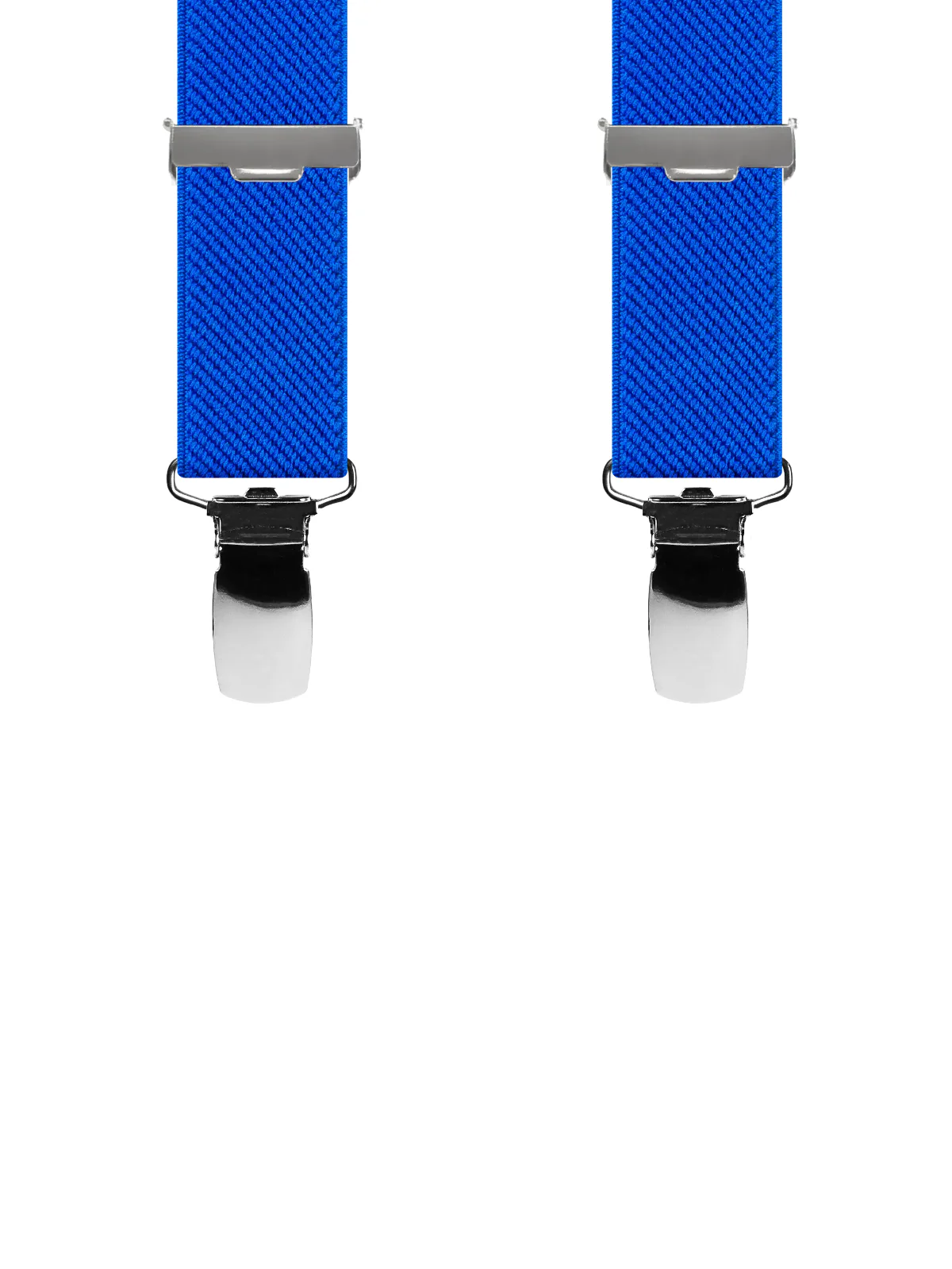 Vue avant - Bretelles femme biclip Uni Sergé Bleu Roi 100 cm