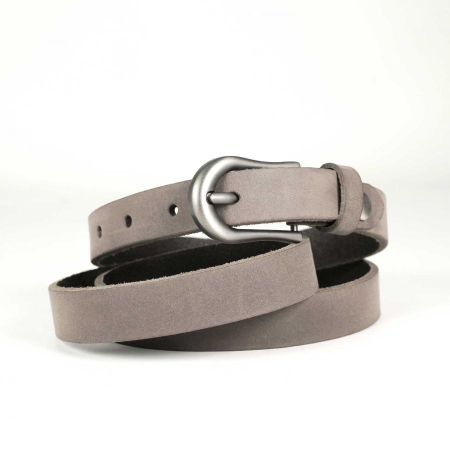 Ceinture Femme cuir - Nubuck 20mm - Taupe
