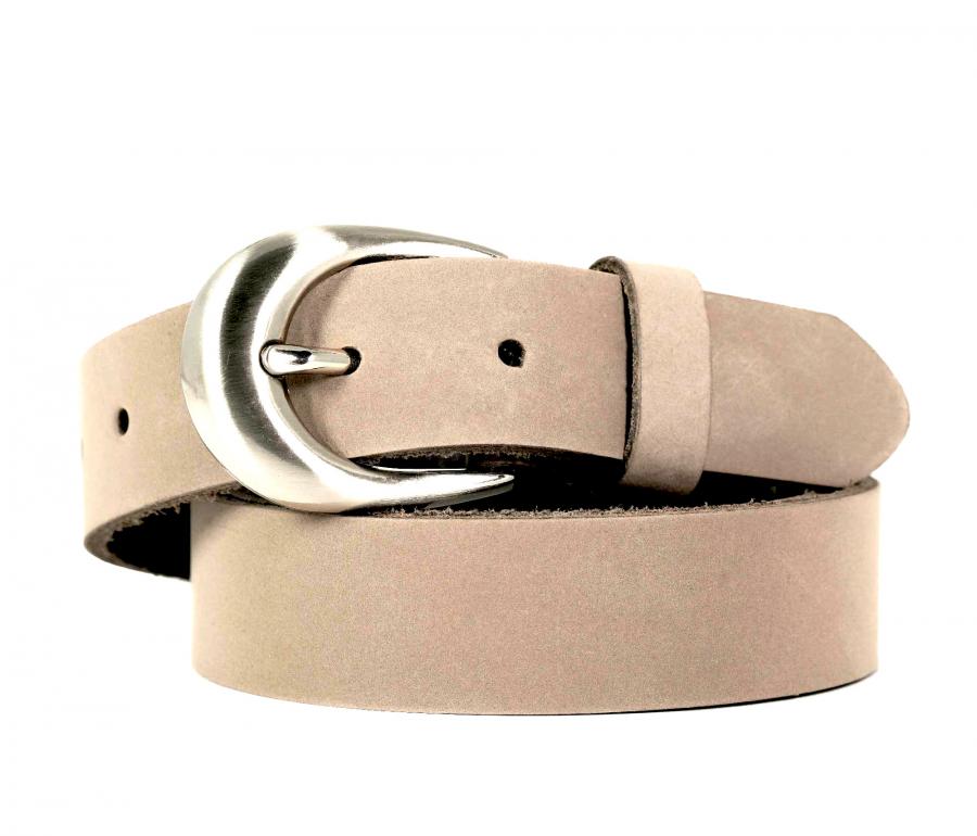 Ceinture Femme cuir - Nubuck 30mm - Beige