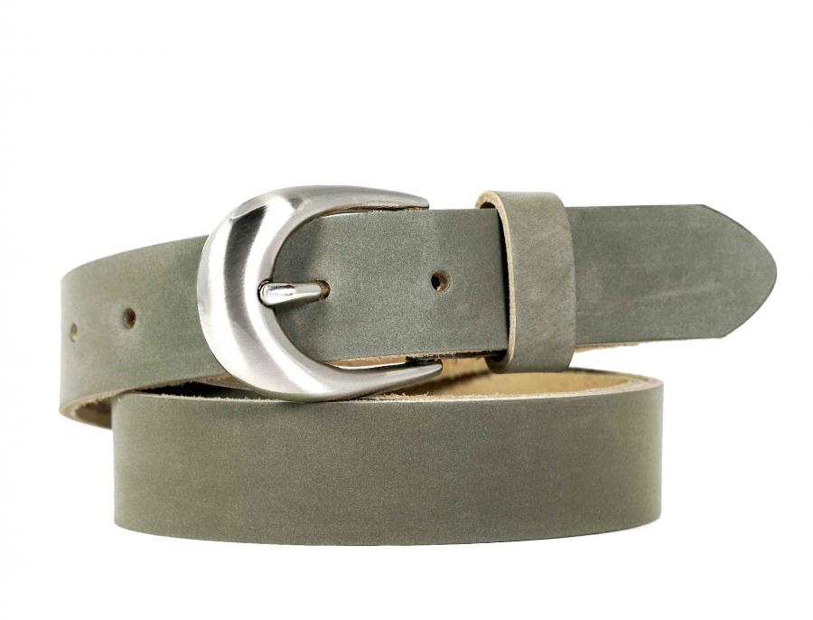 Ceinture Femme cuir - Nubuck 30mm - Olive
