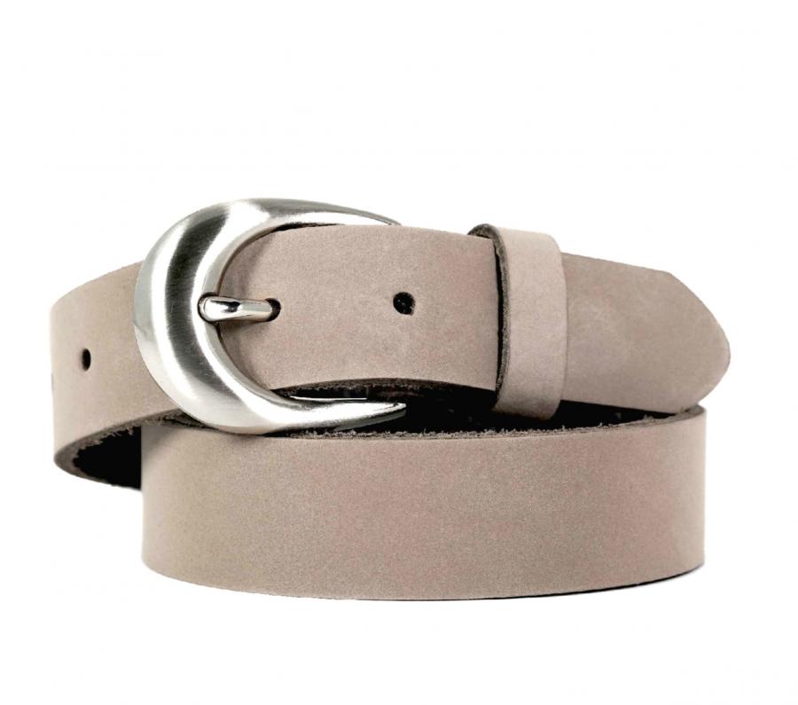 Ceinture Femme cuir - Nubuck 30mm - Taupe