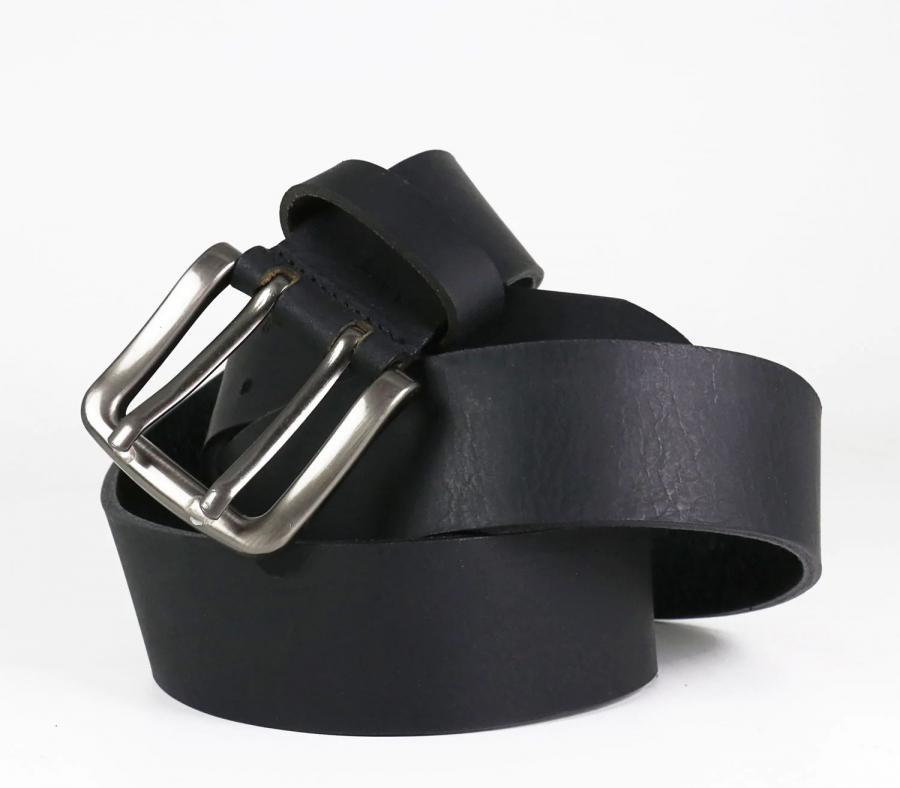 Ceinturon cuir - Buffle 40mm - Double Ardillon - Noir